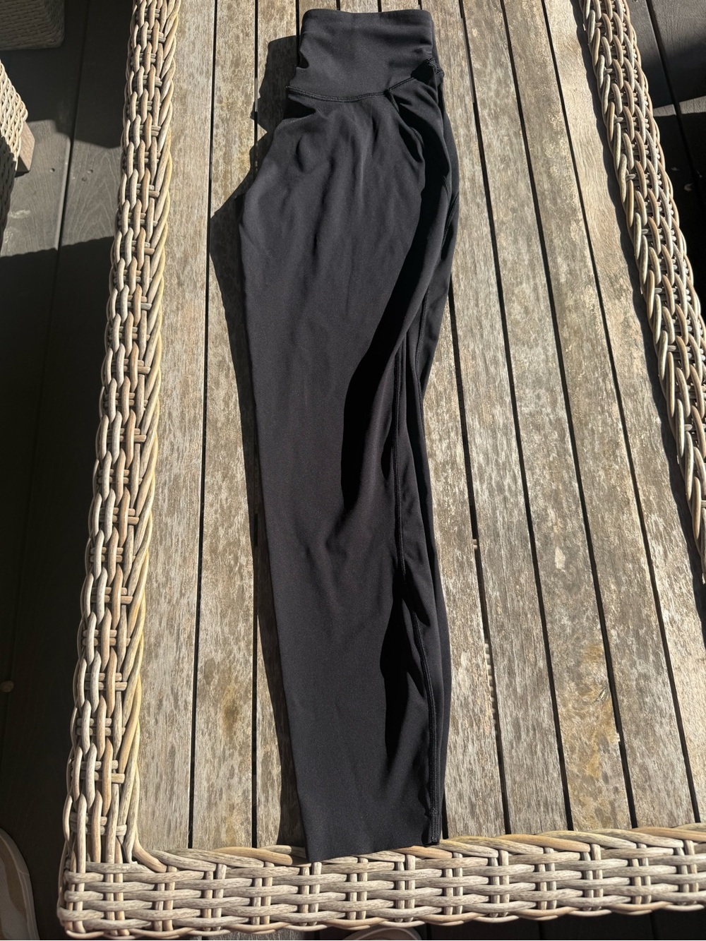 lululemon athletica Black High-Waist Leggings, 7/8 length , seamless , size 6